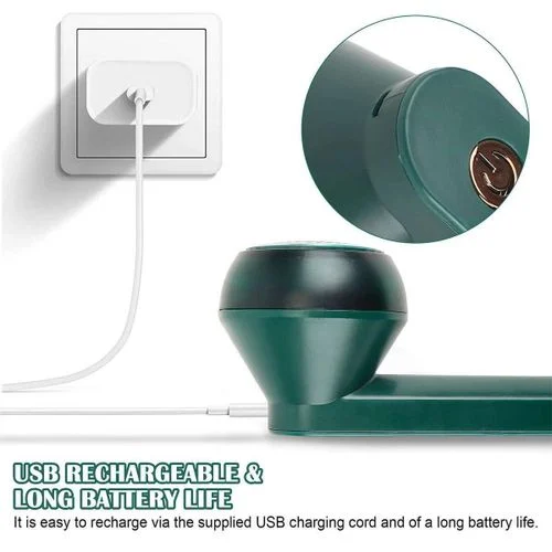 ماكينة إزالة الوبر من الملابس والمفروشات – قابلة للشحن USB – أخضر - الصورة 7